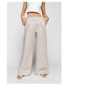 NWOT Reformation Asher Linen Wide Leg Pants | Size 2 | Matching Top Available